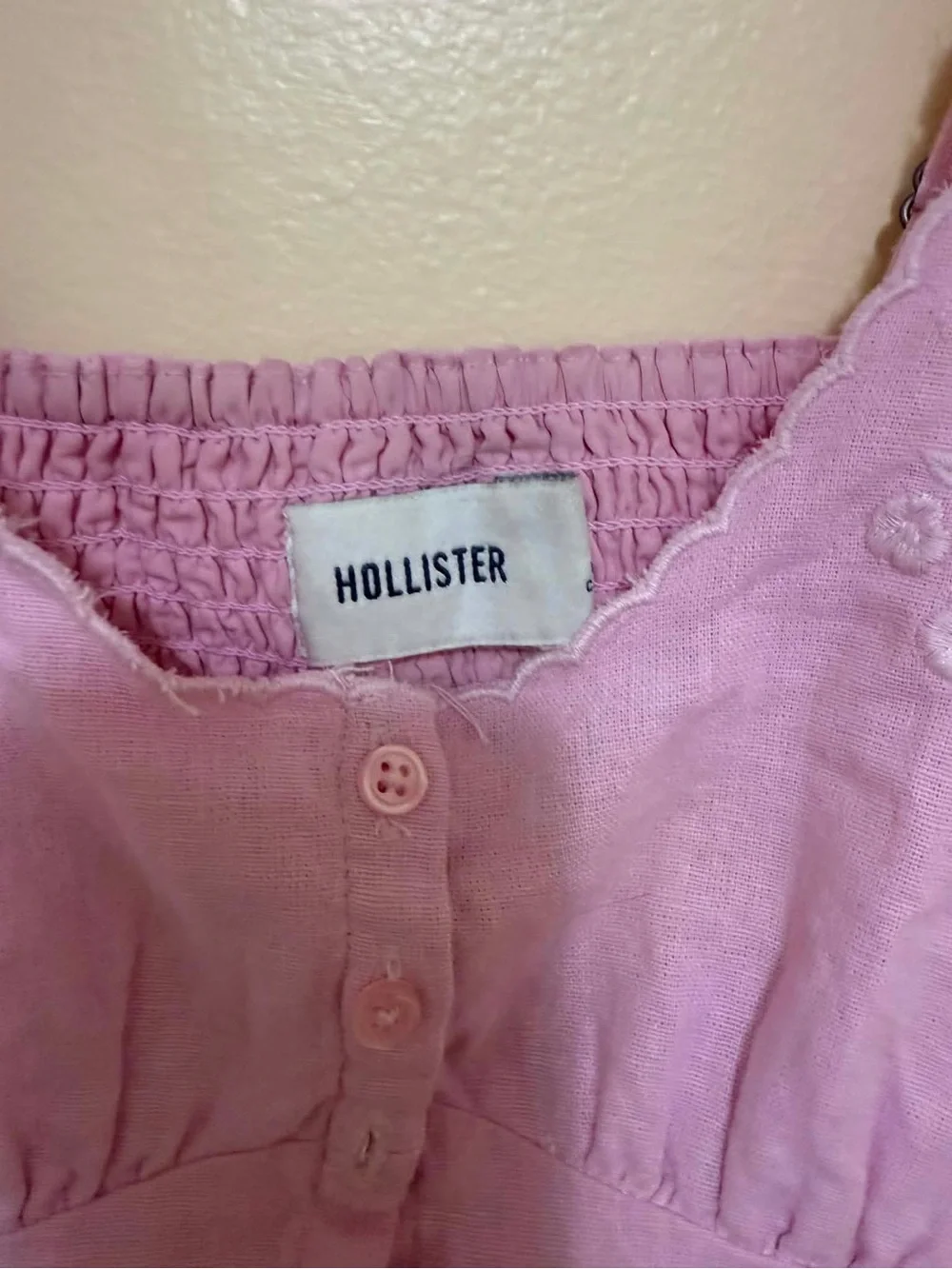 Hollister Light Lavender Embroidered Button-Front Camisole - Picture 5 of 7